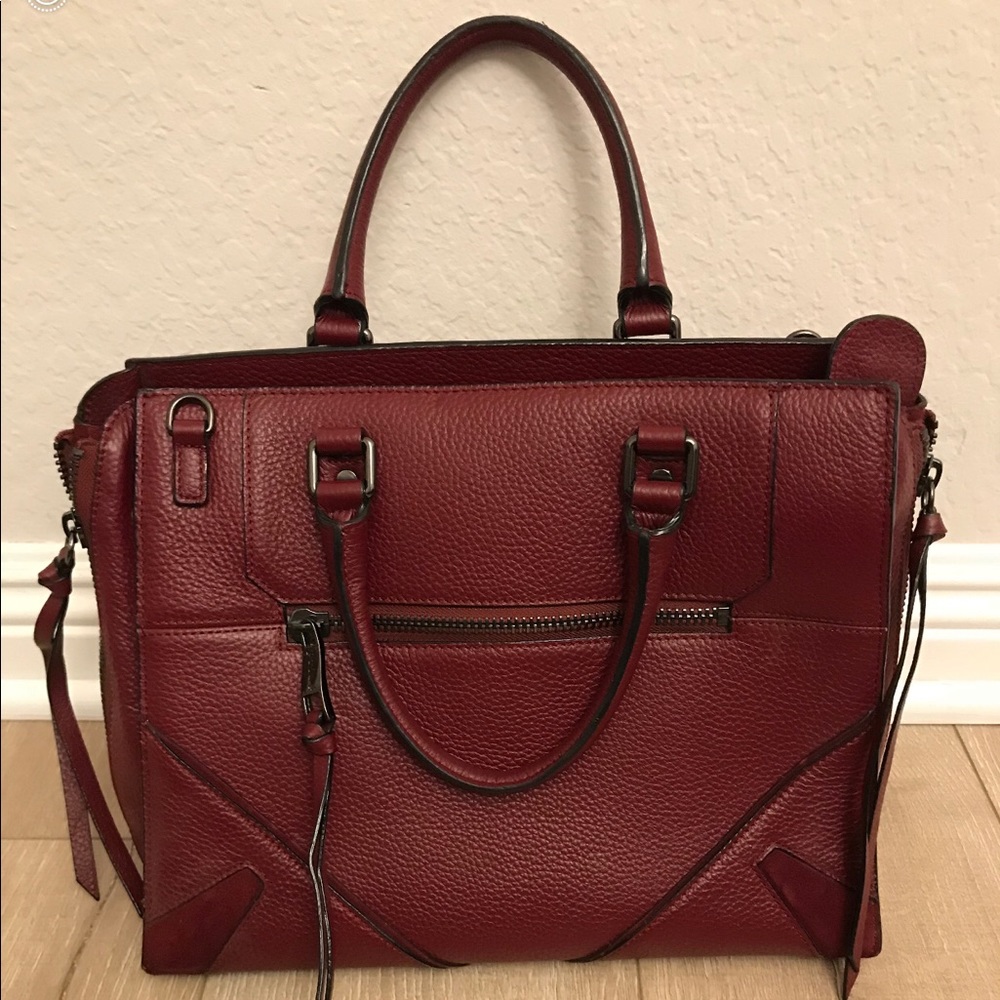 PRIVE brick red leather bag